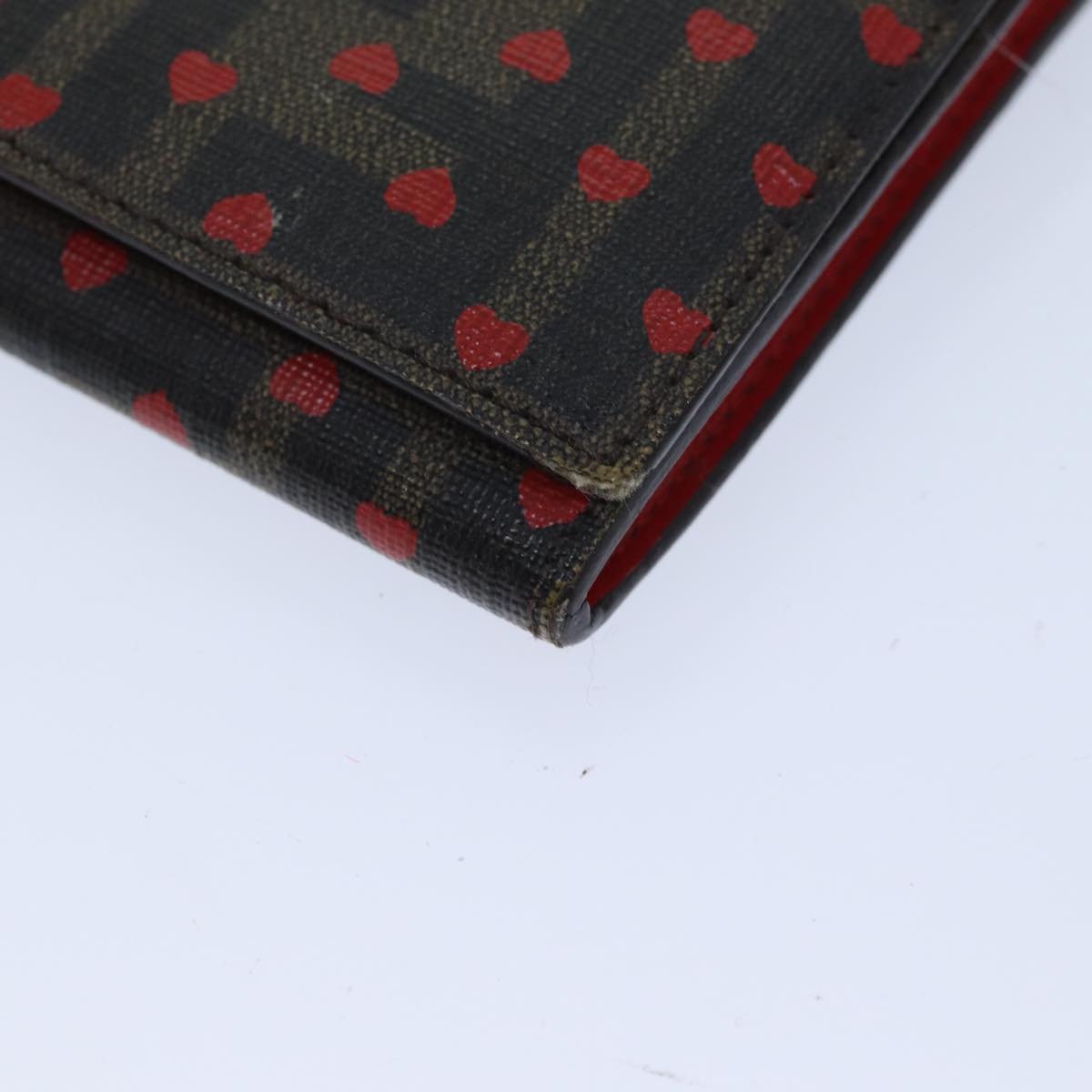 FENDI Zucca Canvas Long Wallet Black Brownyk11434