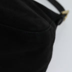 FENDI Mamma Baguette Shoulder Bag Suede Blackyk11454