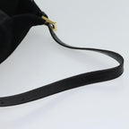 FENDI Mamma Baguette Shoulder Bag Suede Blackyk11454