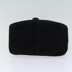 FENDI Mamma Baguette Shoulder Bag Suede Blackyk11454