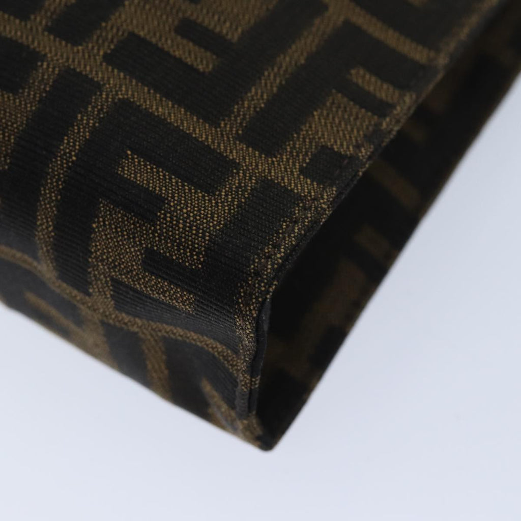 FENDI Zucca Canvas Pouch Brown Blackyk11460