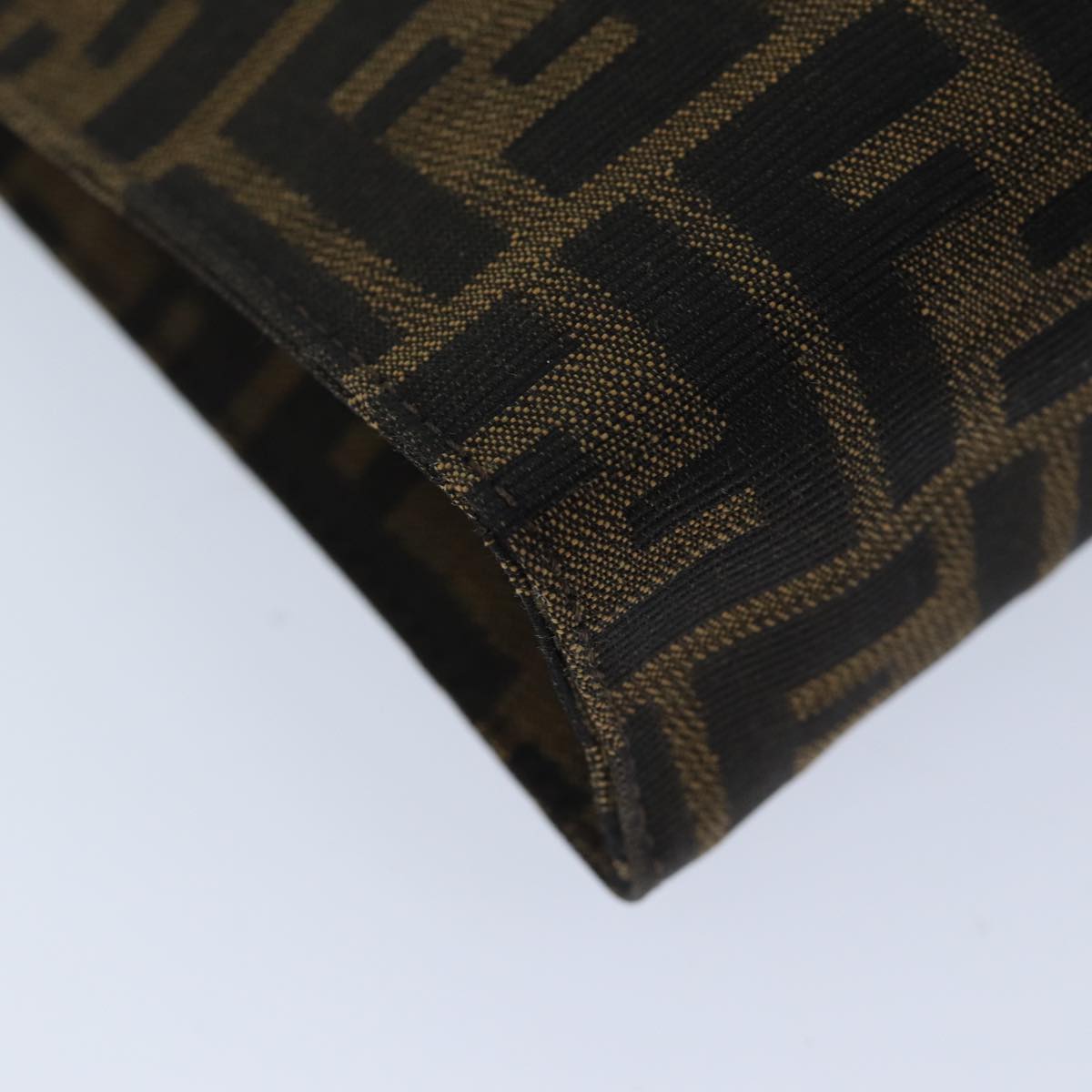 FENDI Zucca Canvas Pouch Brown Blackyk11460