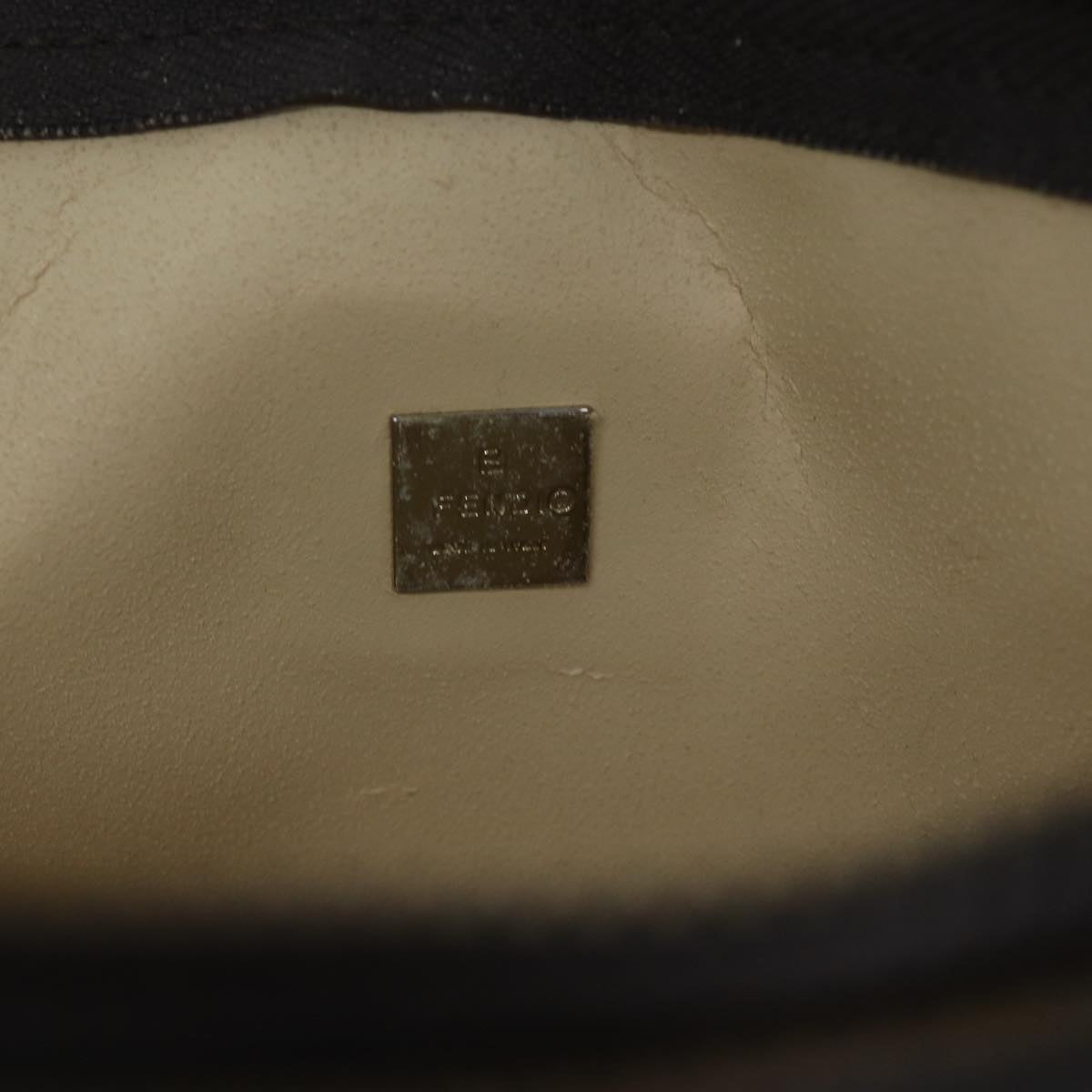 FENDI Zucca Canvas Pouch Brown Blackyk11460