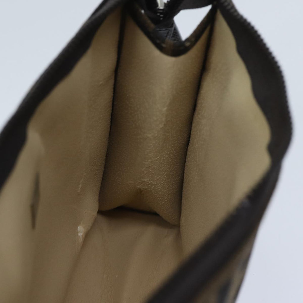 FENDI Zucca Canvas Pouch Brown Blackyk11460