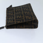 FENDI Zucca Canvas Pouch Brown Blackyk11460