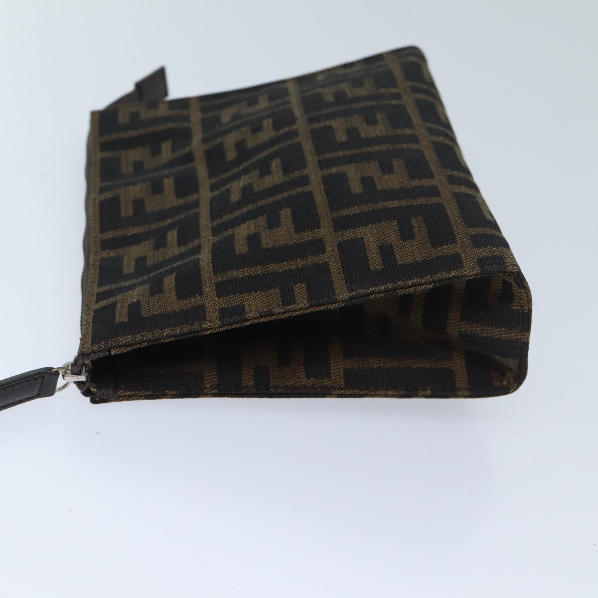 FENDI Zucca Canvas Pouch Brown Blackyk11460