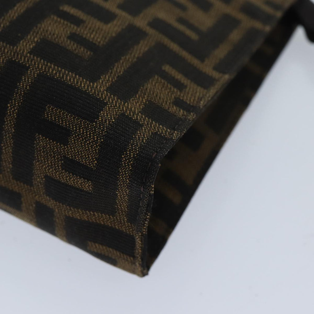 FENDI Zucca Canvas Pouch Brown Blackyk11460