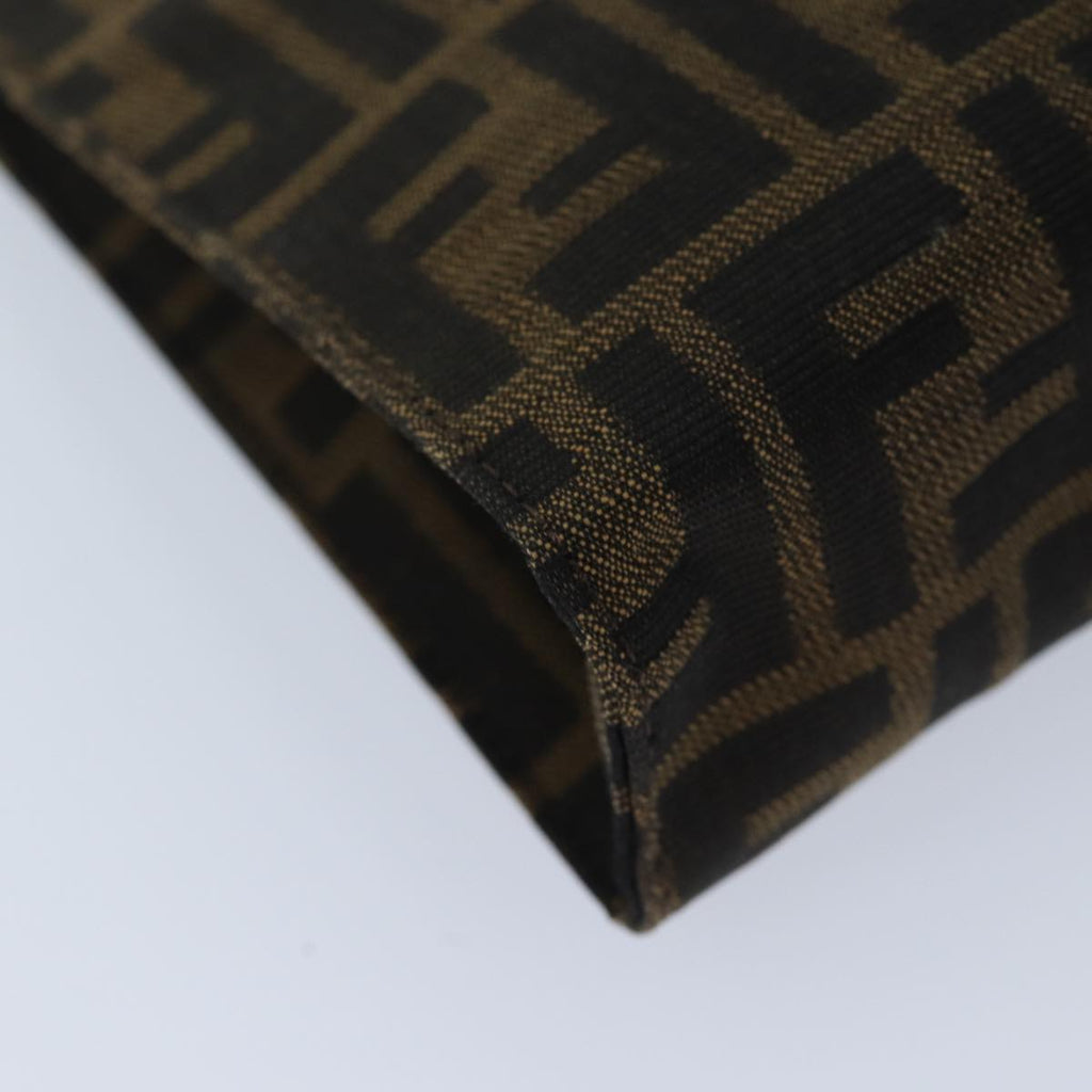FENDI Zucca Canvas Pouch Brown Blackyk11460