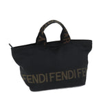 FENDI Hand Bag Canvas Blackyk11461