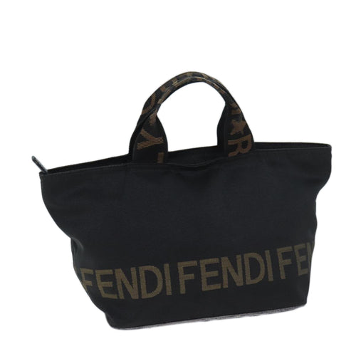 FENDI Hand Bag Canvas Blackyk11461