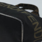 FENDI Hand Bag Canvas Blackyk11461