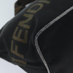 FENDI Hand Bag Canvas Blackyk11461