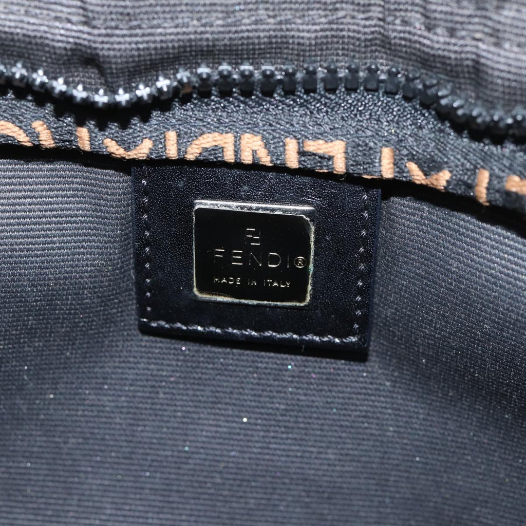 FENDI Hand Bag Canvas Blackyk11461