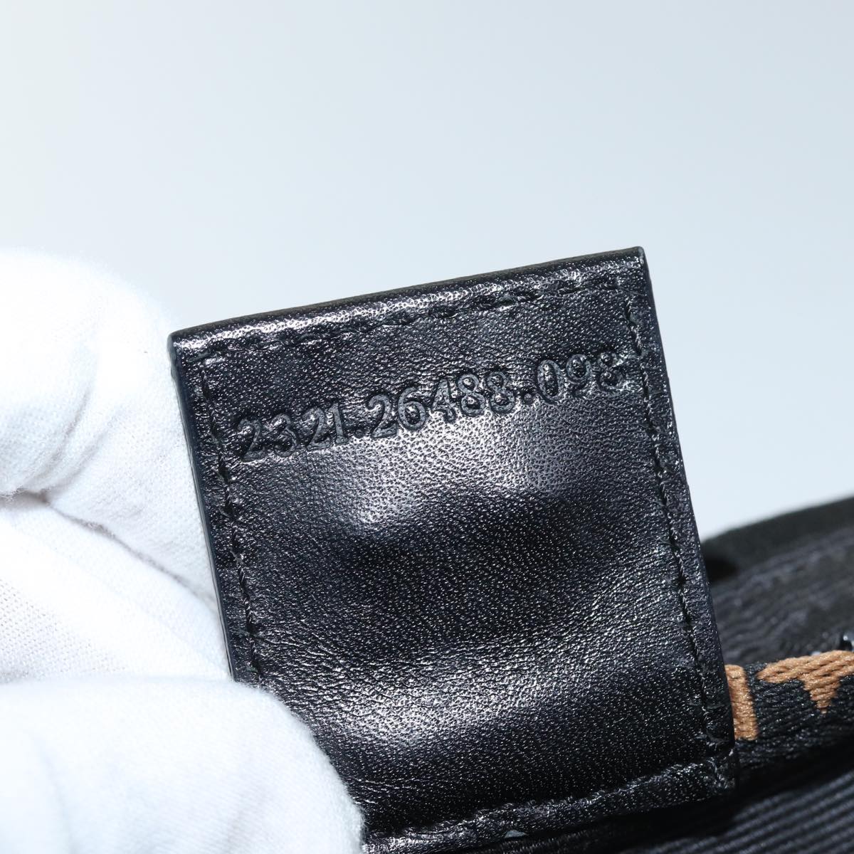 FENDI Hand Bag Canvas Blackyk11461