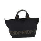 FENDI Hand Bag Canvas Blackyk11461