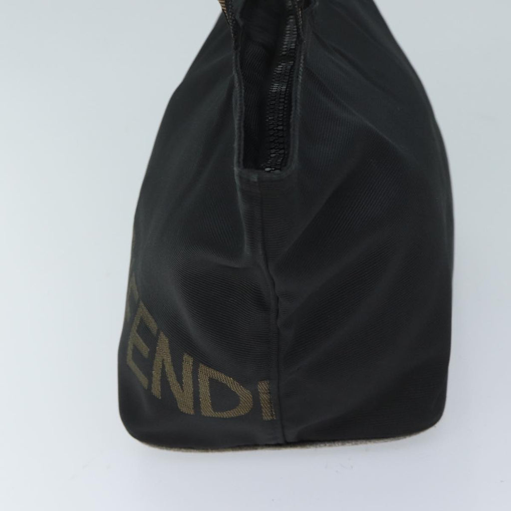 FENDI Hand Bag Canvas Blackyk11461