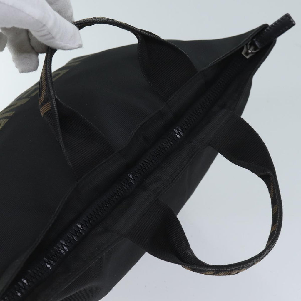 FENDI Hand Bag Canvas Blackyk11461