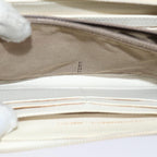 FENDI Zucca Canvas Long Wallet Whiteyk11469