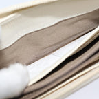 FENDI Zucca Canvas Long Wallet Whiteyk11469