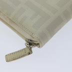 FENDI Zucca Canvas Long Wallet Whiteyk11469