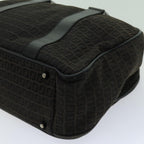 FENDI Zucchino Canvas Boston Bag Blackyk11470