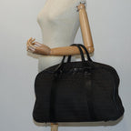 FENDI Zucchino Canvas Boston Bag Blackyk11470
