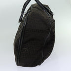 FENDI Zucchino Canvas Boston Bag Blackyk11470