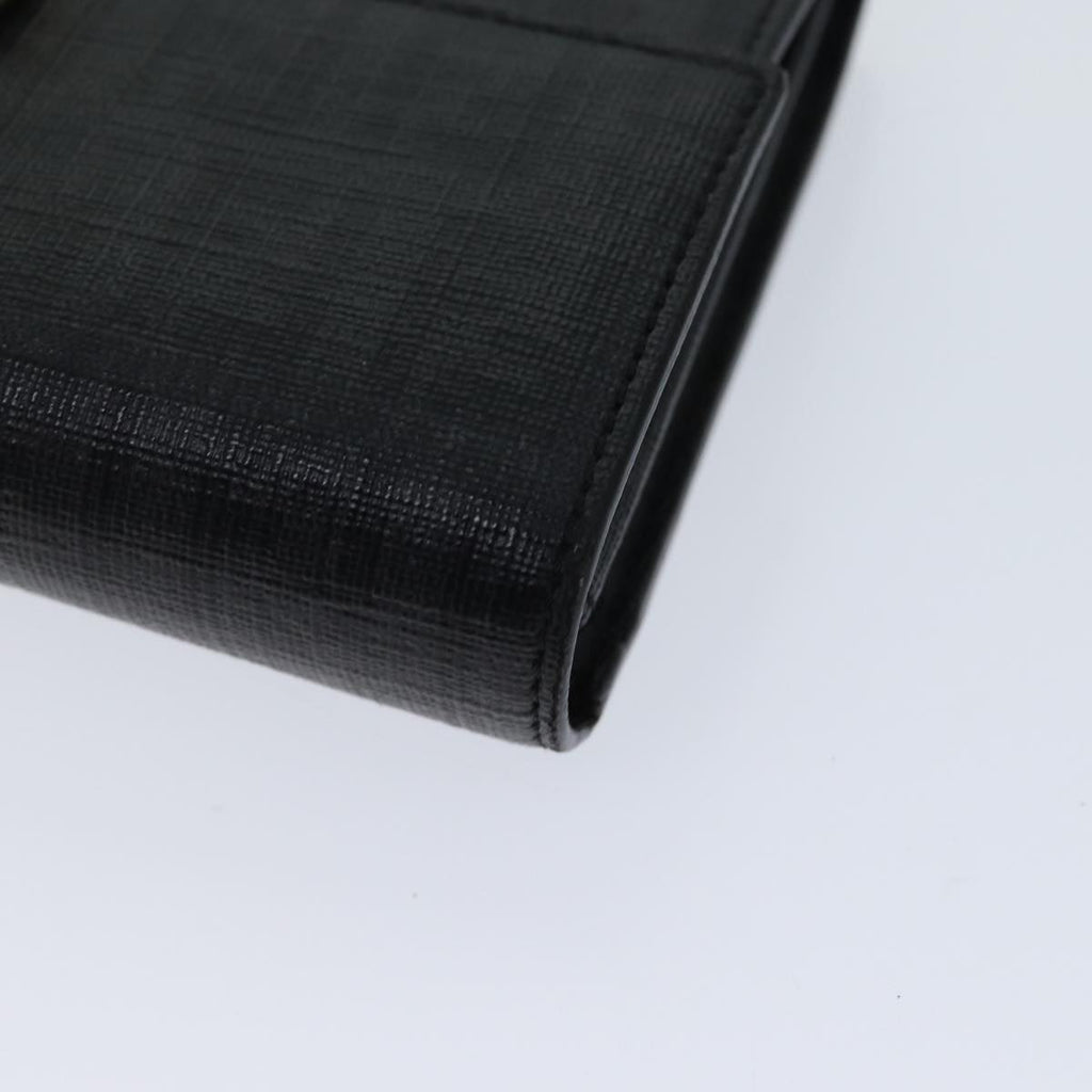 FENDI Zucchino Canvas Long Wallet Blackyk11478