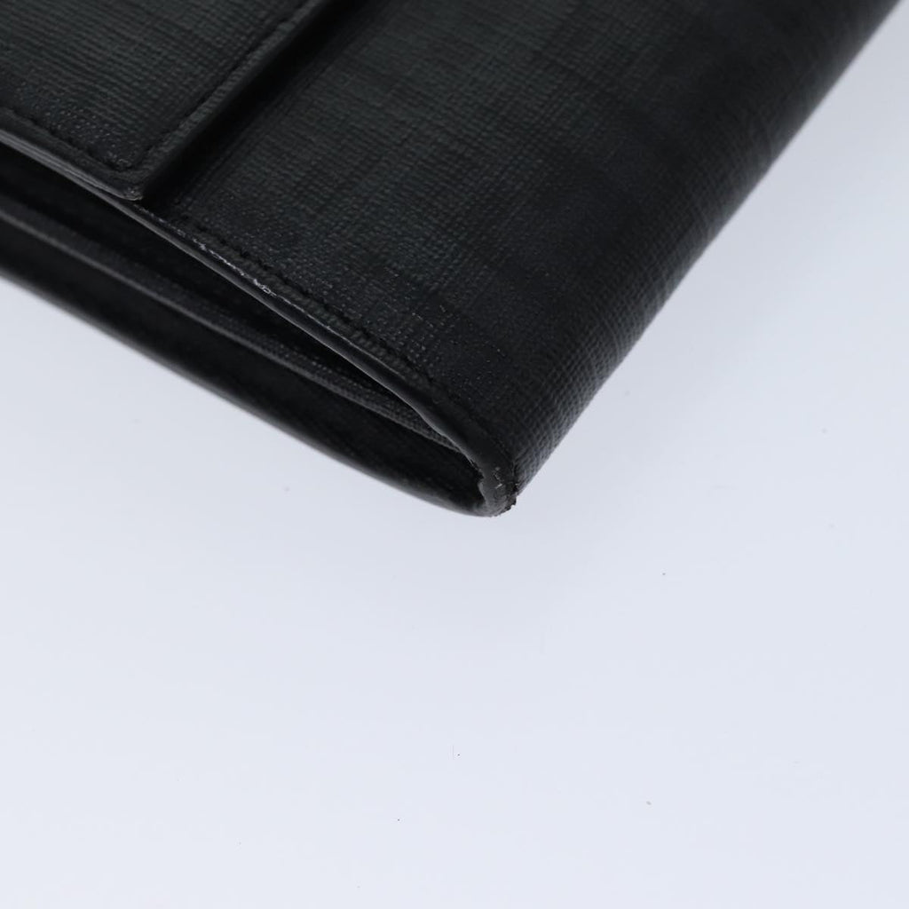 FENDI Zucchino Canvas Long Wallet Blackyk11478