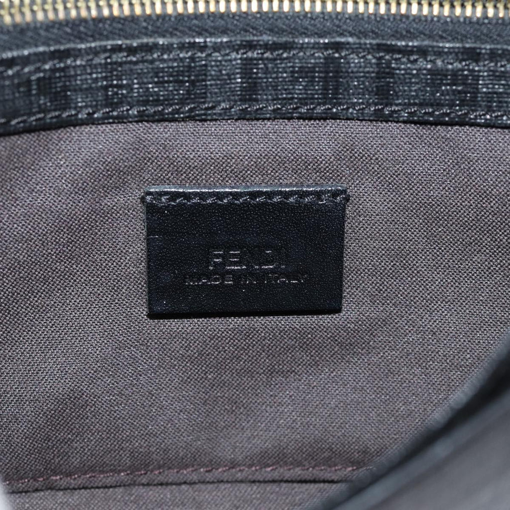 FENDI Zucchino Canvas Long Wallet Blackyk11478