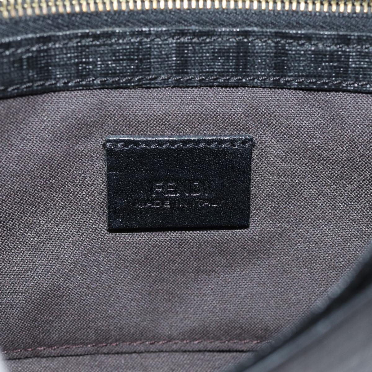 FENDI Zucchino Canvas Long Wallet Blackyk11478