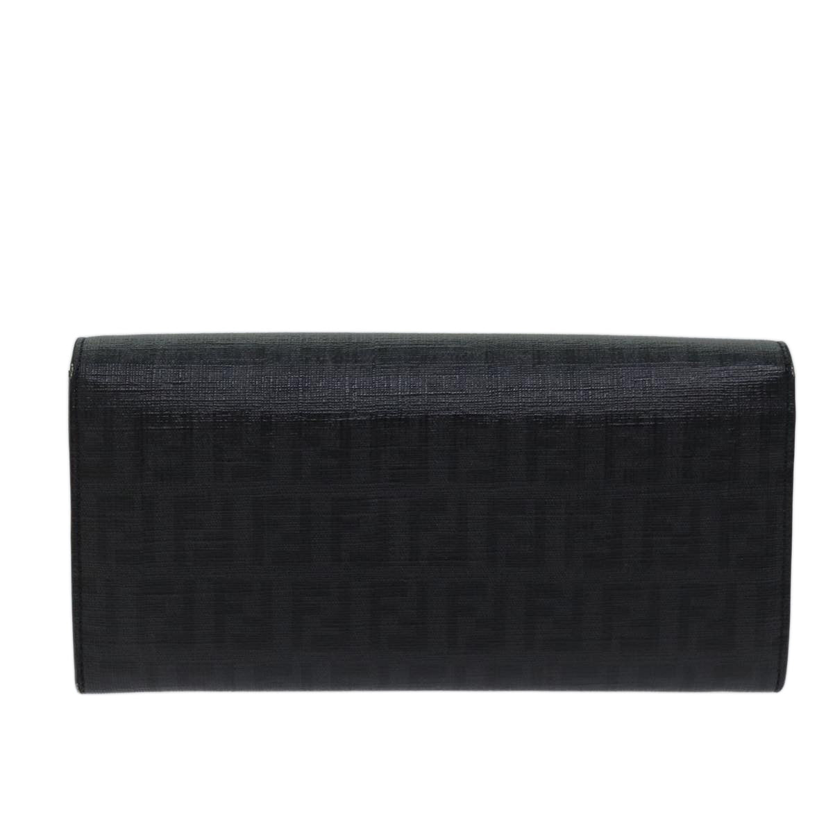 FENDI Zucchino Canvas Long Wallet Blackyk11478