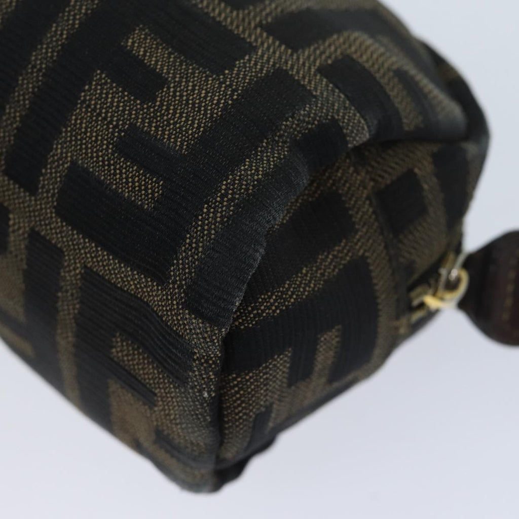 FENDI Zucca Canvas Pouch Brown Blackyk11488