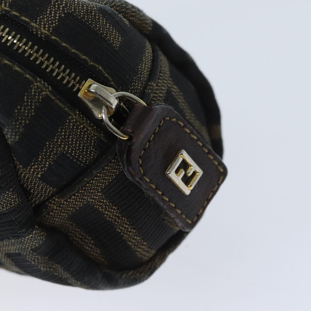 FENDI Zucca Canvas Pouch Brown Blackyk11488