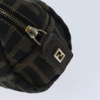 FENDI Zucca Canvas Pouch Brown Blackyk11488