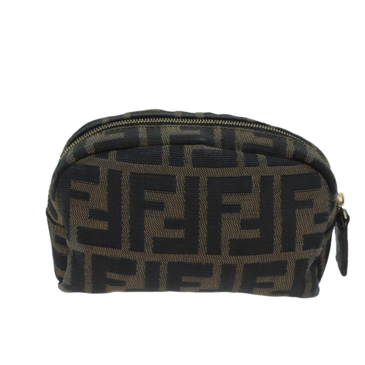 FENDI Zucca Canvas Pouch Brown Blackyk11488