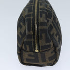 FENDI Zucca Canvas Pouch Brown Blackyk11488