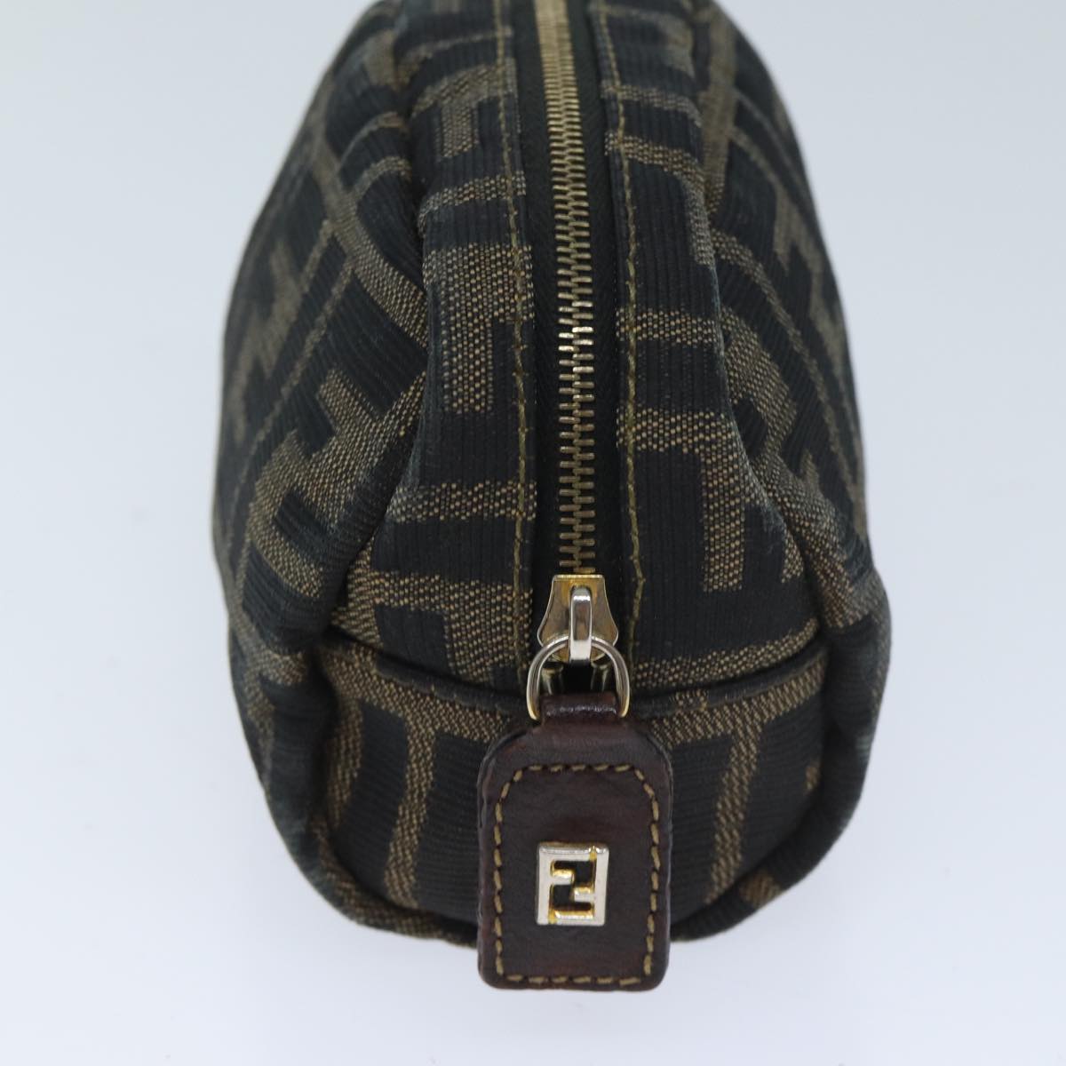 FENDI Zucca Canvas Pouch Brown Blackyk11488