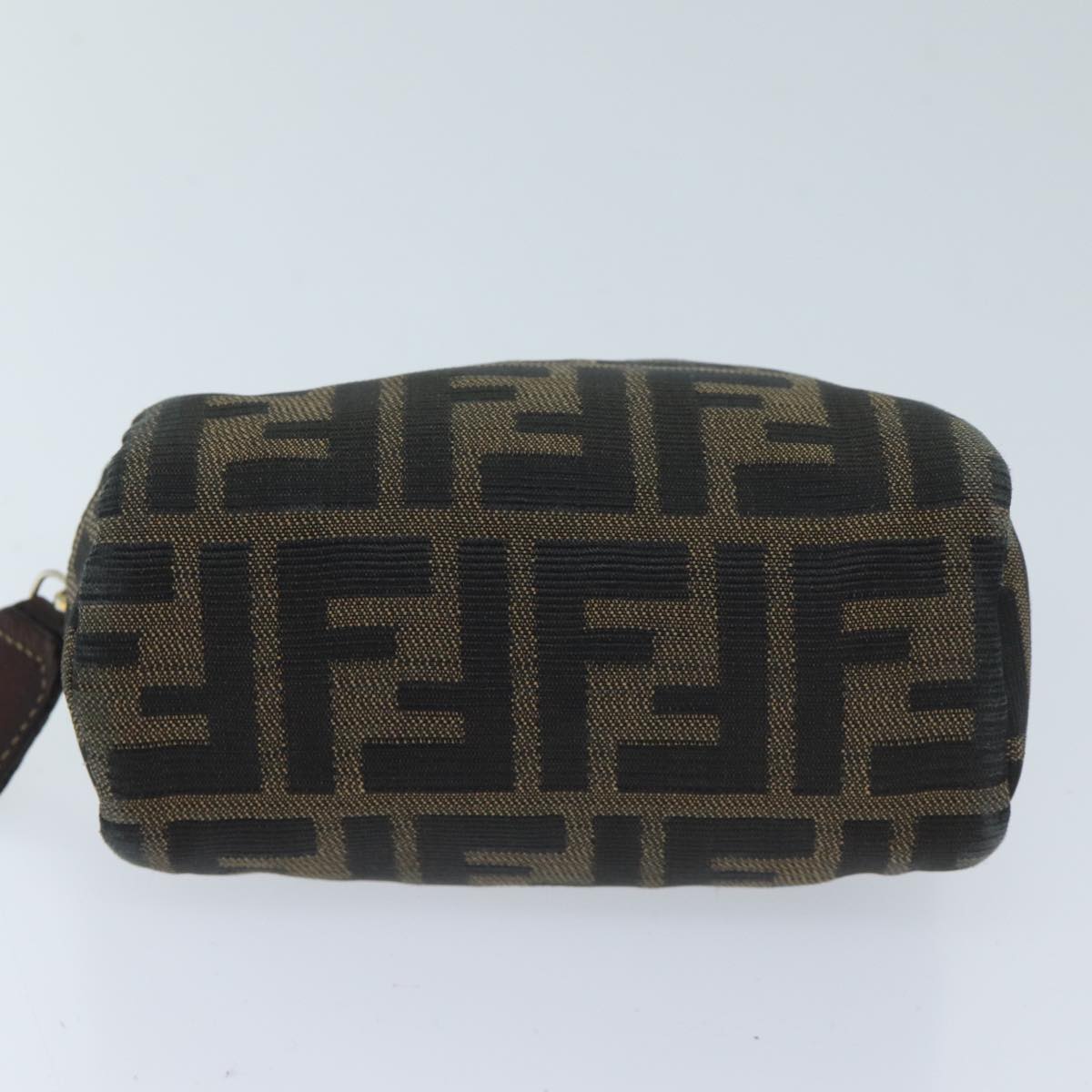 FENDI Zucca Canvas Pouch Brown Blackyk11488