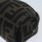 FENDI Zucca Canvas Pouch Brown Blackyk11488