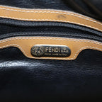 FENDI Zucca Canvas Boston Bag Brown Blackyk11516