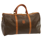 CELINE Macadam Canvas Boston Bag PVC Brown 11520