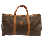 CELINE Macadam Canvas Boston Bag PVC Brown 11520