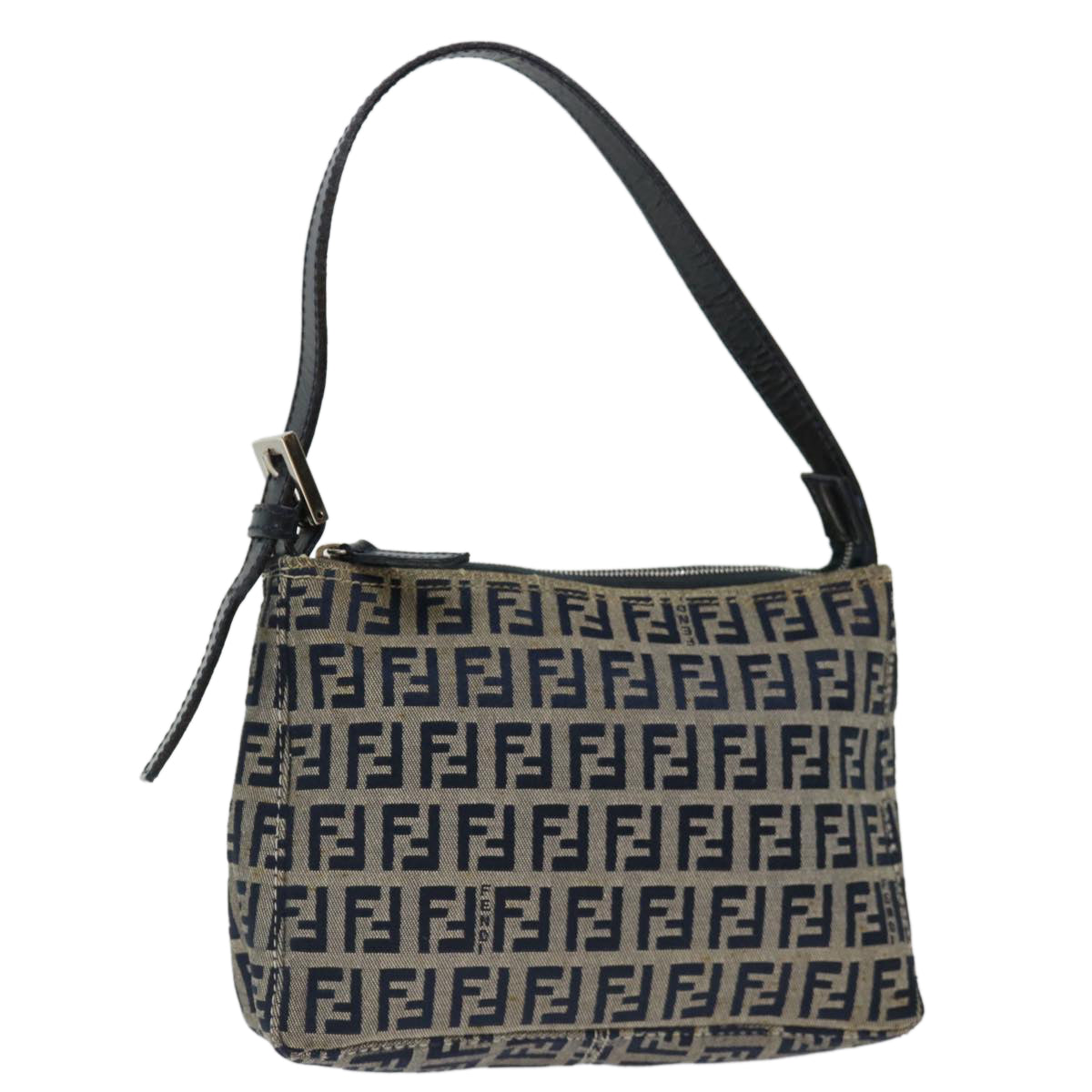 FENDI Zucchino Canvas Hand Bag Navyyk11547