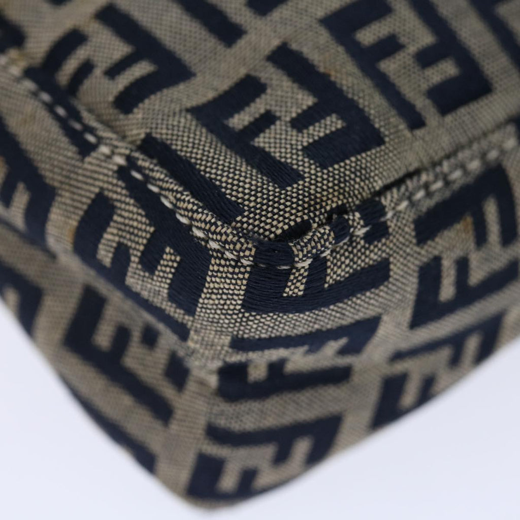 FENDI Zucchino Canvas Hand Bag Navyyk11547