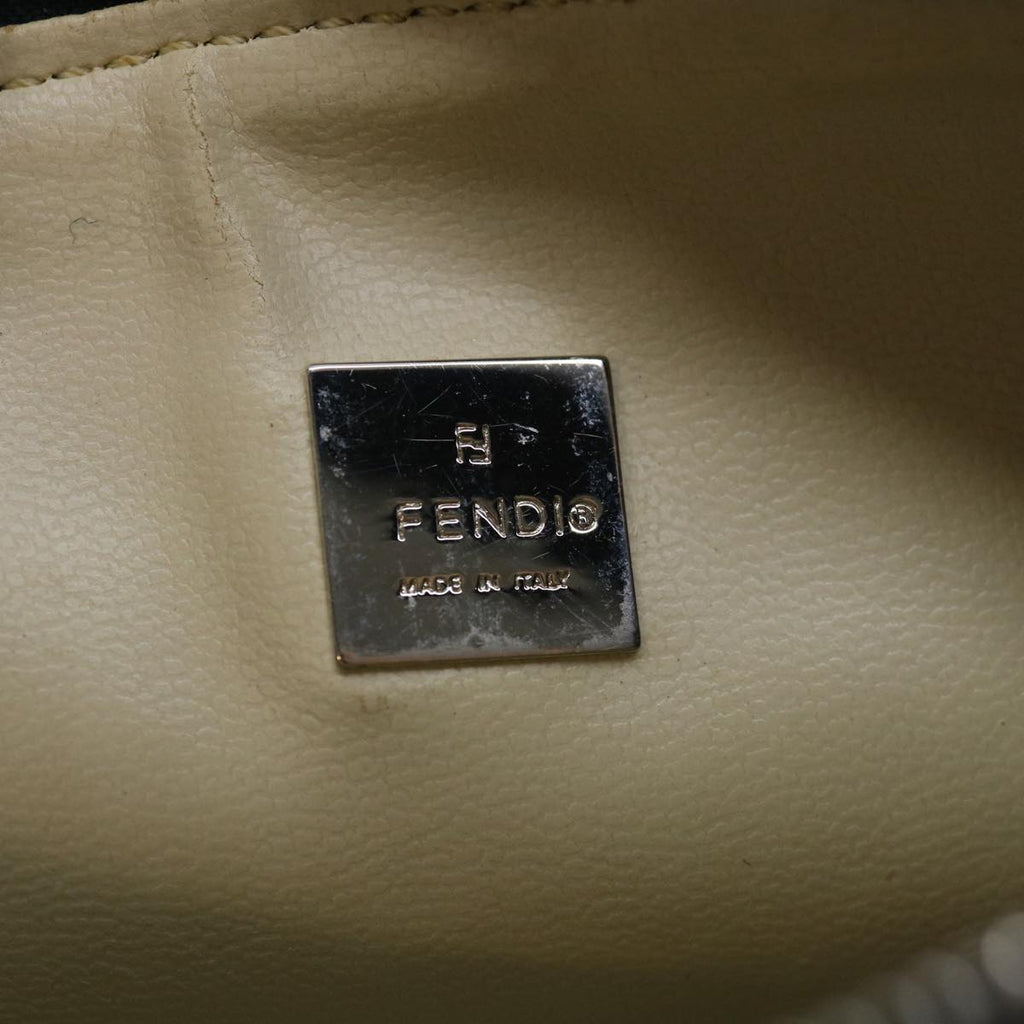 FENDI Zucchino Canvas Hand Bag Navyyk11547