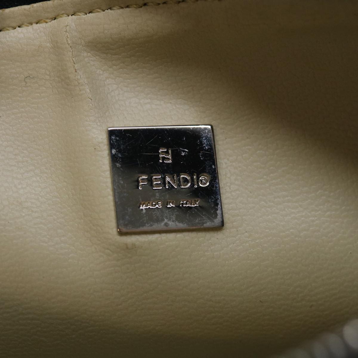 FENDI Zucchino Canvas Hand Bag Navyyk11547
