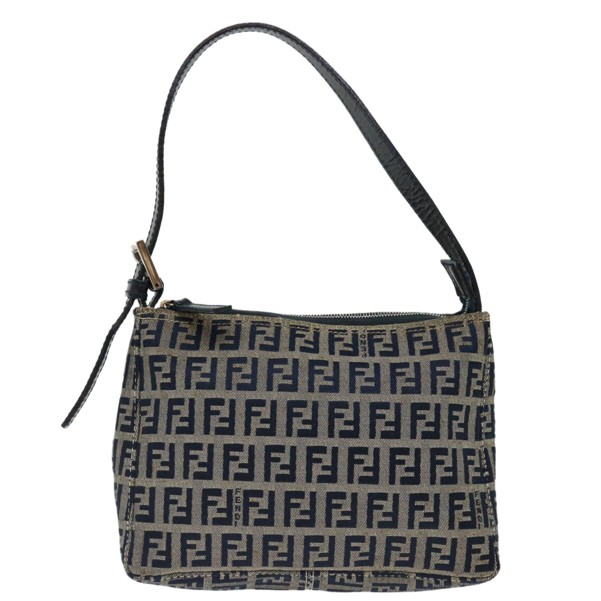 FENDI Zucchino Canvas Hand Bag Navyyk11547