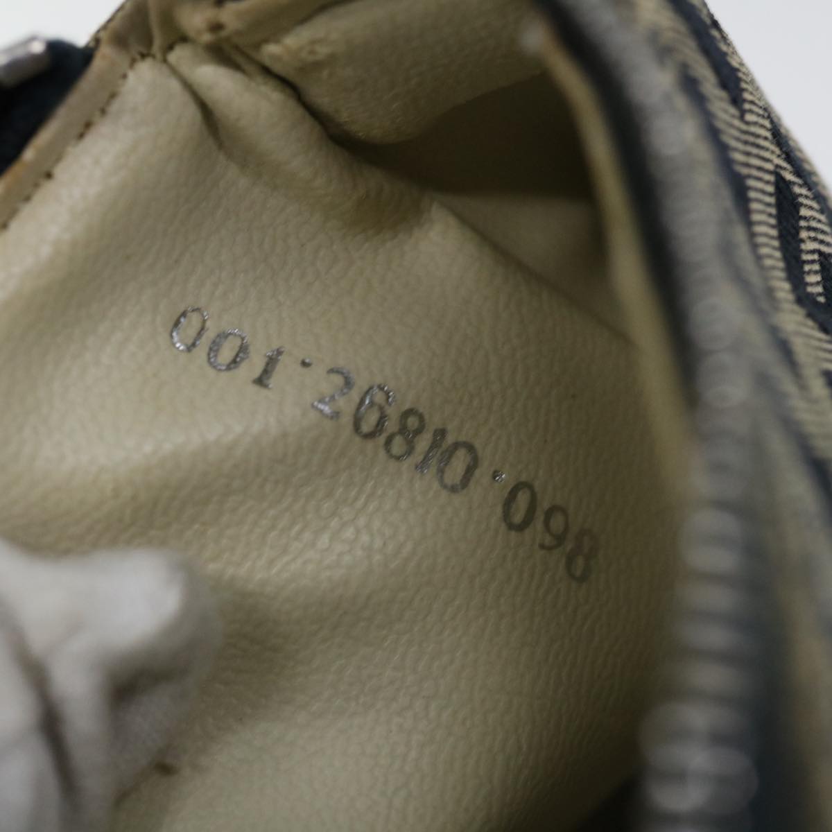 FENDI Zucchino Canvas Hand Bag Navyyk11547