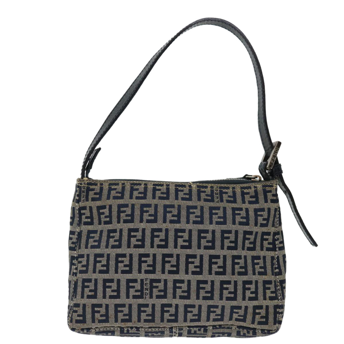 FENDI Zucchino Canvas Hand Bag Navyyk11547